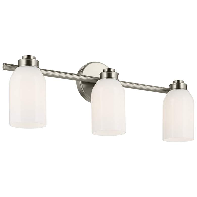 Image 1 Kichler Shae Brushed Nickel Bath 3Lt with Opal Glass