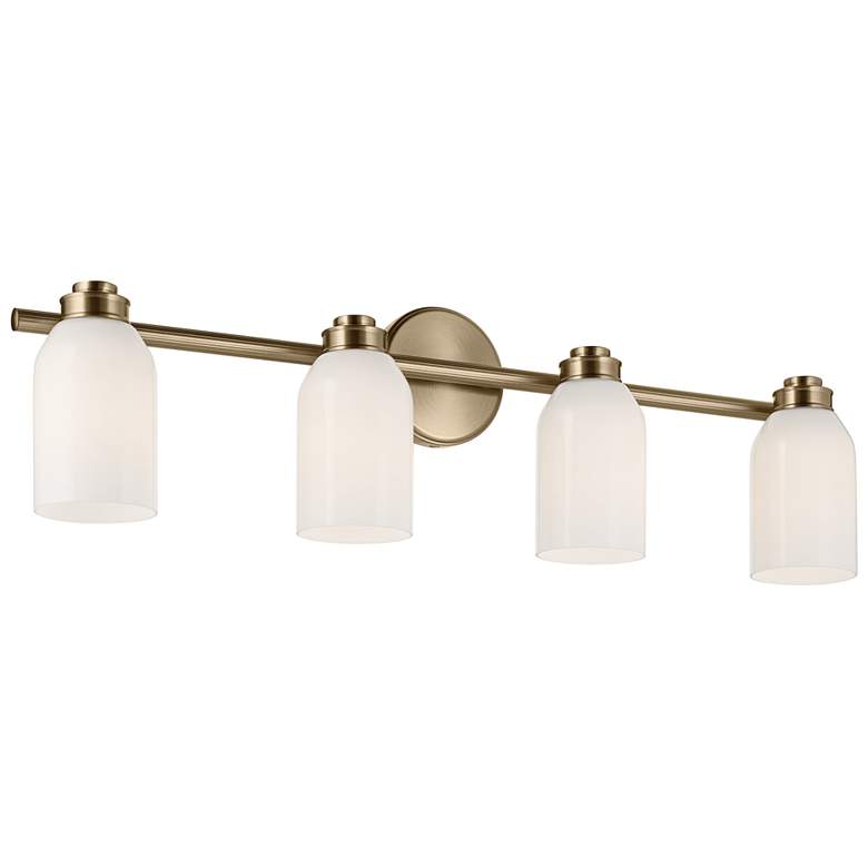 Image 1 Kichler Shae Champagne Bronze Bath 4Lt with Opal Glass