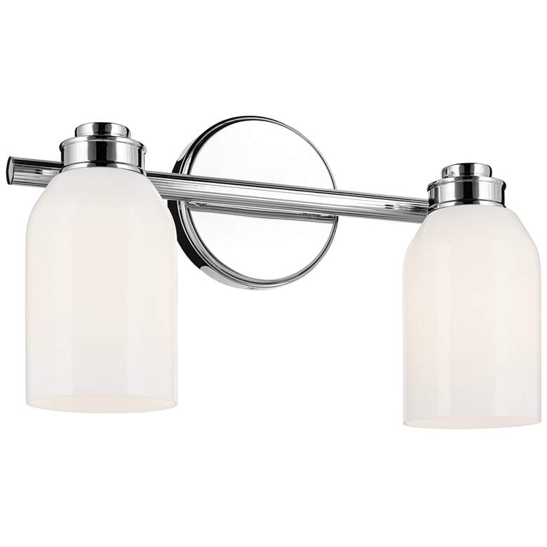 Image 1 Kichler Shae Chrome Bath 2Lt with Opal Glass