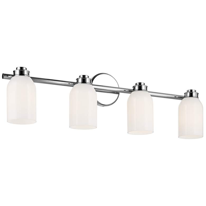 Image 1 Kichler Shae Chrome Bath 4Lt with Opal Glass