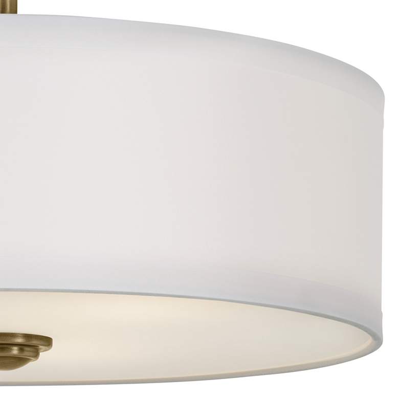 Image 3 Kichler Shailene 10" Wide Natural Brass Drum Ceiling Light more views