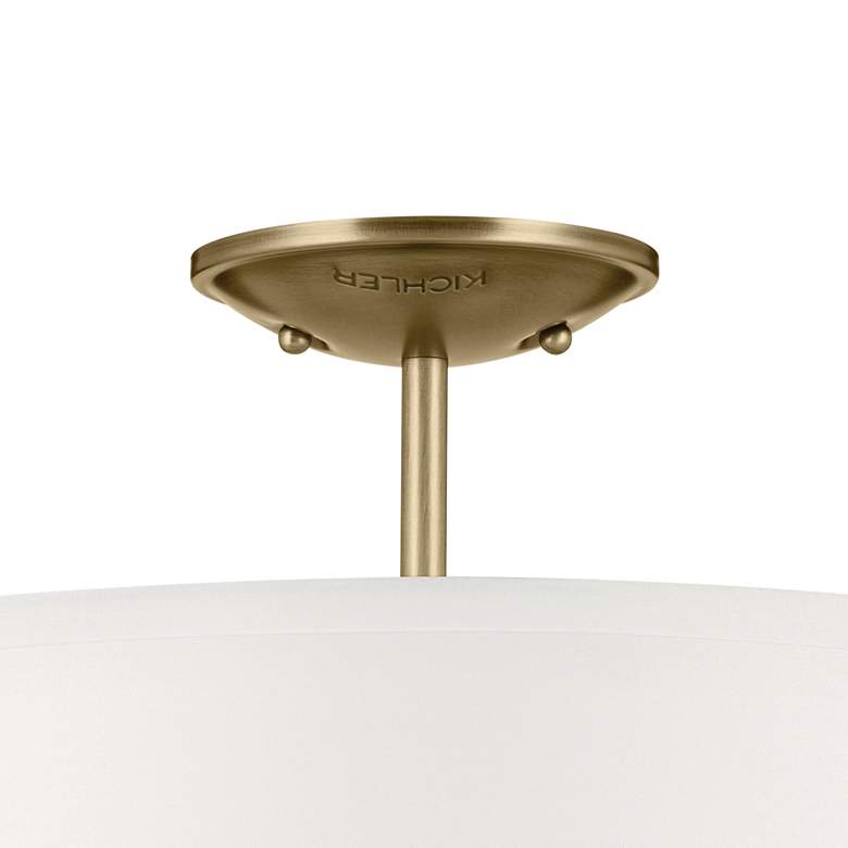 Image 4 Kichler Shailene 10" Wide Natural Brass Drum Ceiling Light more views