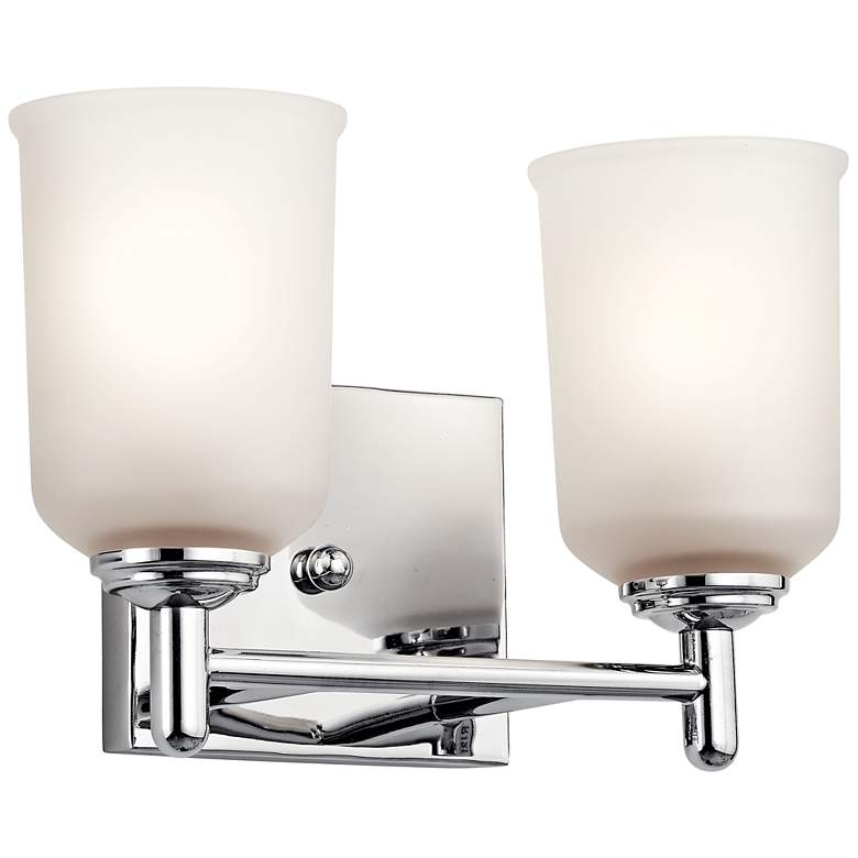 Image 1 Kichler Shailene 12 1/2" Wide 2-Light Chrome Bath Light
