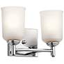 1_Kichler Shailene 12 1/2" Wide 2-Light Chrome Bath Light