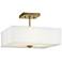 Kichler Shailene 14" Wide Natural Brass Square Ceiling Light