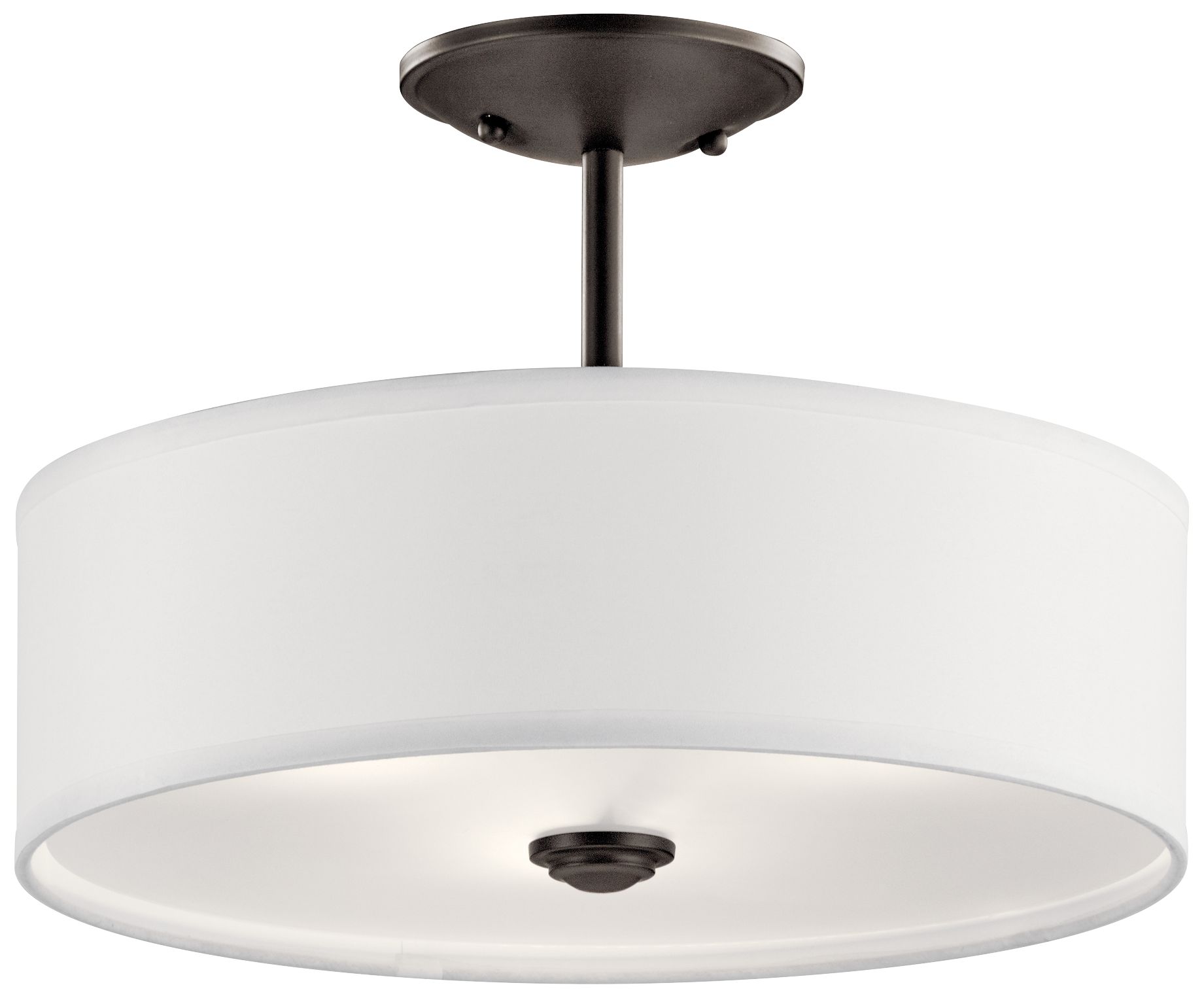 Kichler Shailene 14" Wide Olde Bronze Drum Ceiling Light