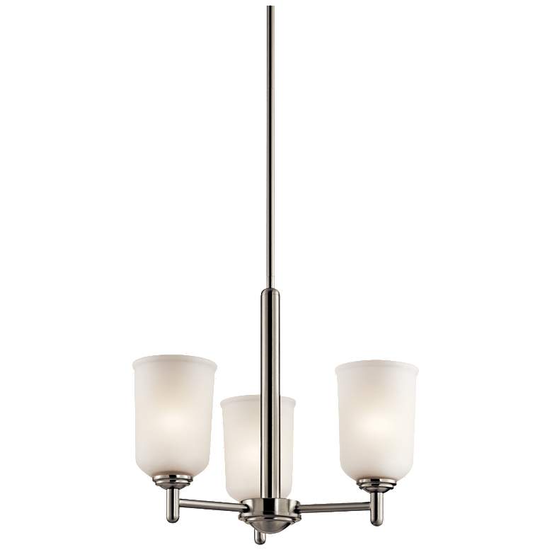 Image 1 Kichler Shailene 17.5" Wide Nickel 3-Light Mini Chandelier