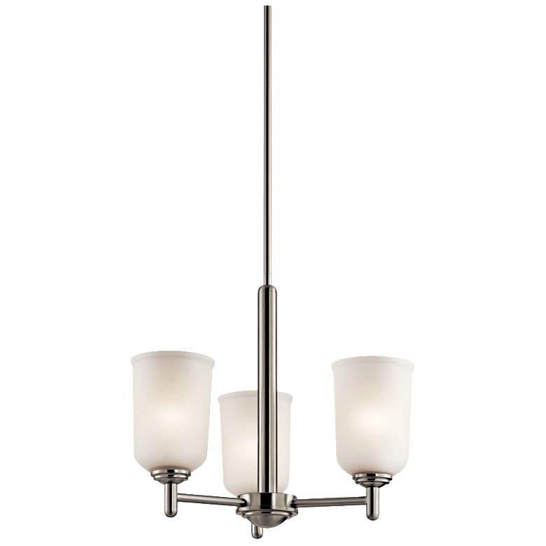 Image 1 Kichler Shailene 17.5 inch Wide Nickel 3-Light Mini Chandelier