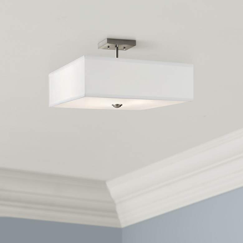 Image 1 Kichler Shailene 18 inch Wide Brushed Nickel Ceiling Light