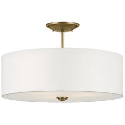 Kichler Shailene 18" Wide Natural Brass Drum Ceiling Light