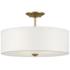 Kichler Shailene 18" Wide Natural Brass Drum Ceiling Light