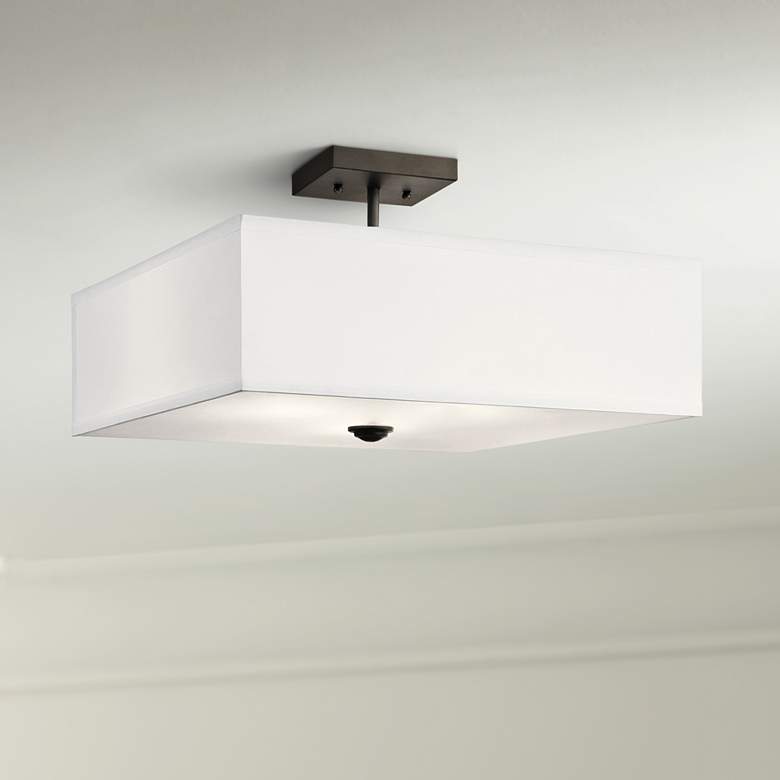 Image 1 Kichler Shailene 18" Wide Olde Bronze Ceiling Light