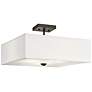 2_Kichler Shailene 18" Wide Olde Bronze White Shade Ceiling Light