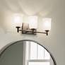 6_Kichler Shailene 21" Wide Black 3-Light Vanity Bath Light more views
