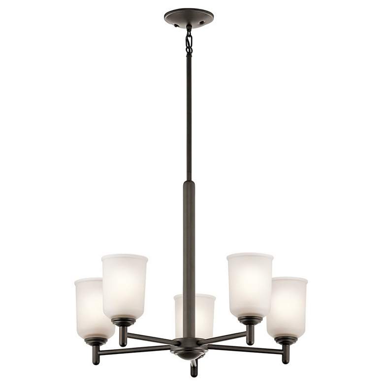 Image 1 Kichler Shailene 23 1/2" Wide 5-Light Olde Bronze Pendant Chandelier