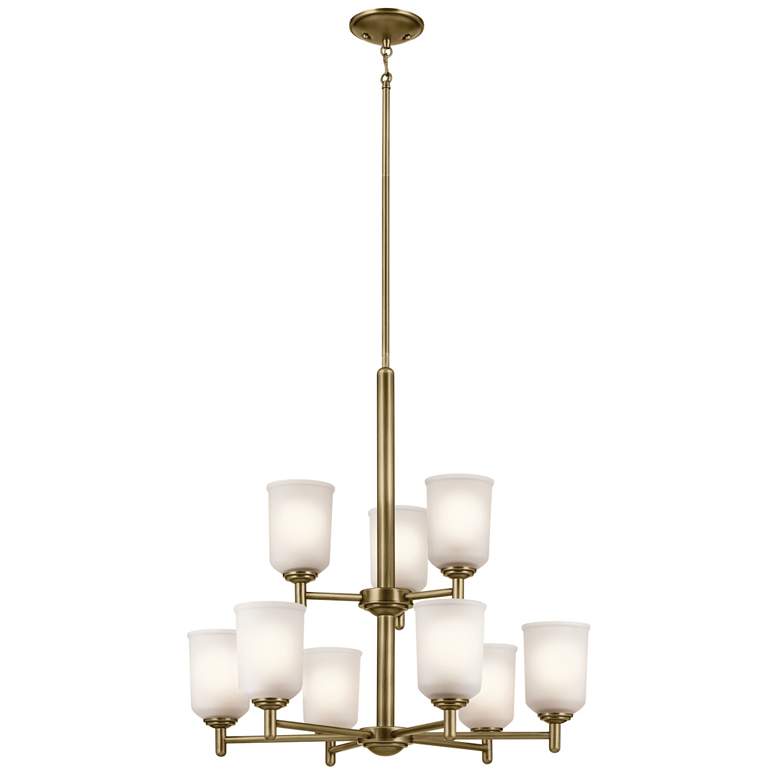 Image 2 Kichler Shailene 26 1/2" Wide 9-Light Natural Brass Tiered Chandelier