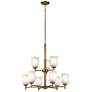 2_Kichler Shailene 26 1/2" Wide 9-Light Natural Brass Tiered Chandelier