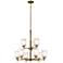 Kichler Shailene 26 1/2" Wide 9-Light Natural Brass Tiered Chandelier