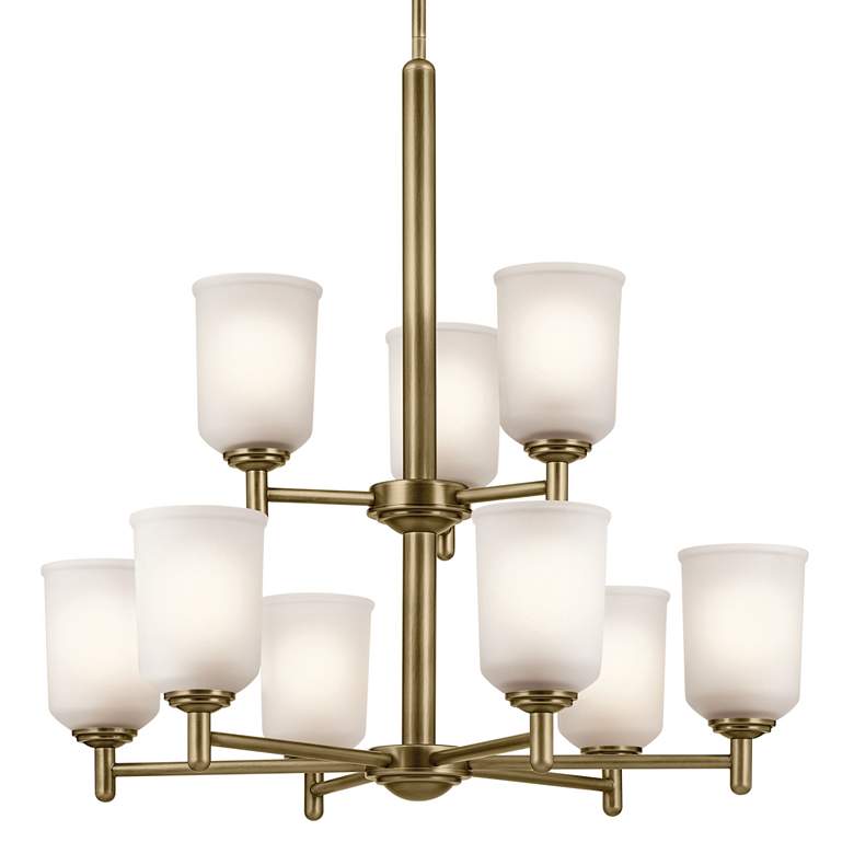Image 5 Kichler Shailene 26 1/2" Wide 9-Light Natural Brass Tiered Chandelier more views