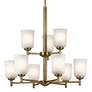 5_Kichler Shailene 26 1/2" Wide 9-Light Natural Brass Tiered Chandelier more views
