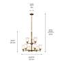 6_Kichler Shailene 26 1/2" Wide 9-Light Natural Brass Tiered Chandelier more views