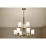 Kichler Shailene 26 1/2" Wide 9-Light Natural Brass Tiered Chandelier