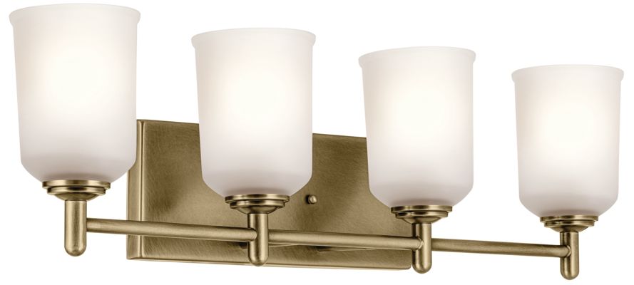 Kichler Shailene 29 3/4"W Natural Brass 4-Light Bath Light