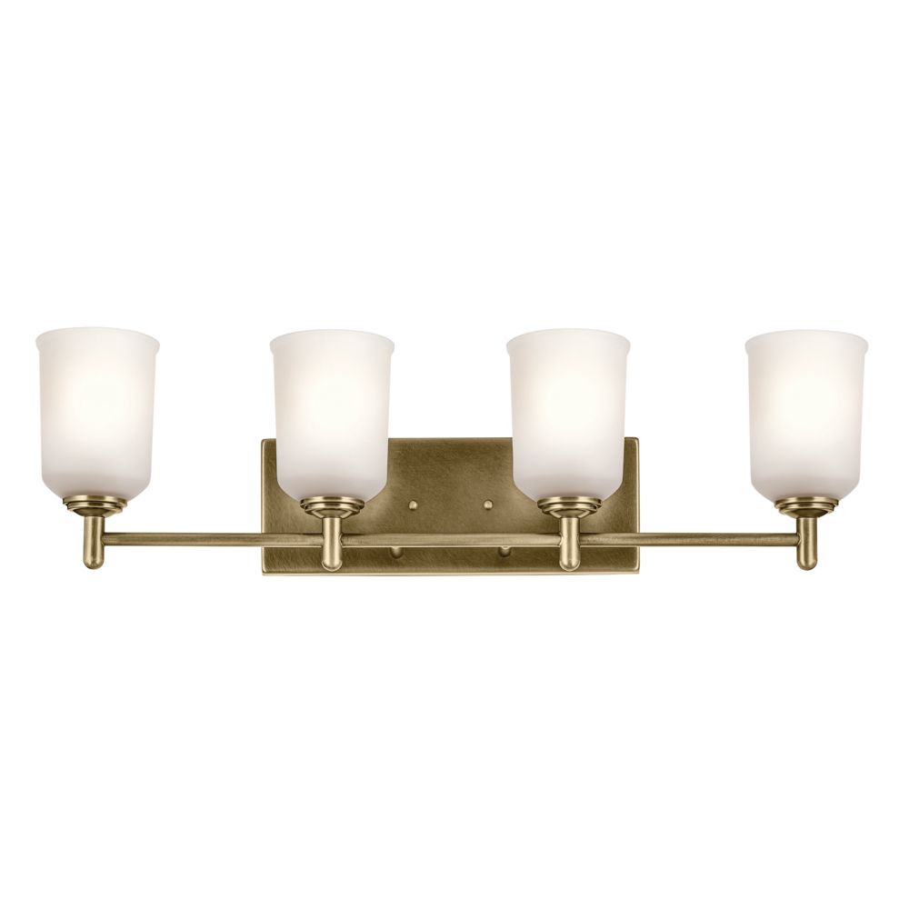 Image 4 Kichler Shailene 29 3/4"W Natural Brass 4-Light Bath Light more views
