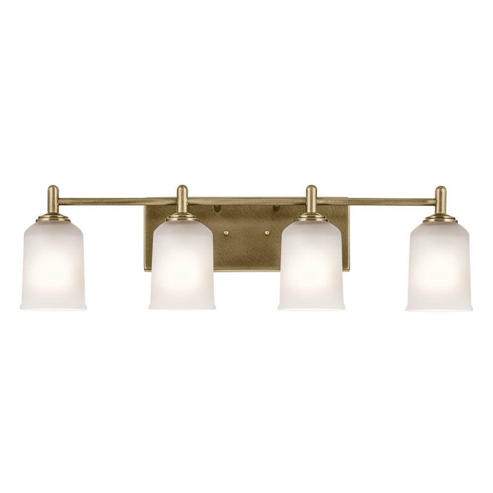 Image 5 Kichler Shailene 29 3/4"W Natural Brass 4-Light Bath Light more views