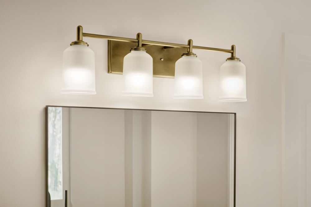 Kichler Shailene 29 3/4"W Natural Brass 4-Light Bath Light