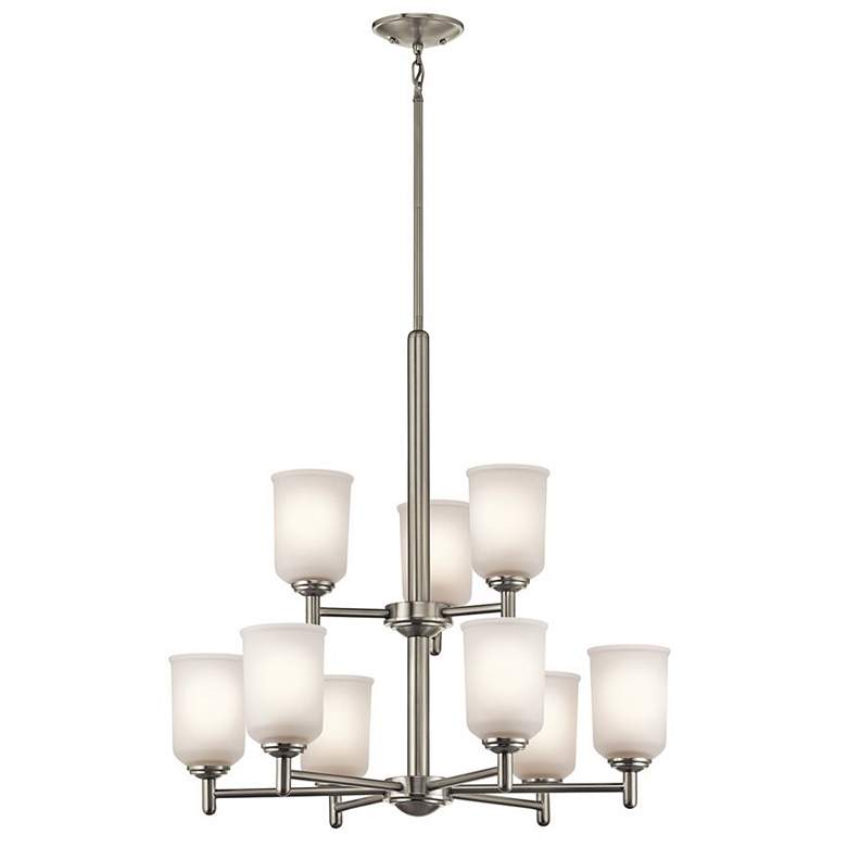 Image 1 Kichler Shailene Brushed Nickel Chandelier 9Lt