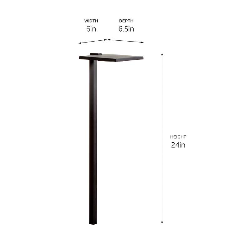 Image 2 Kichler Shallow Shade 24" High LED Textured Black Modern Path Light more views