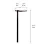 2_Kichler Shallow Shade 24" High LED Textured Black Modern Path Light more views