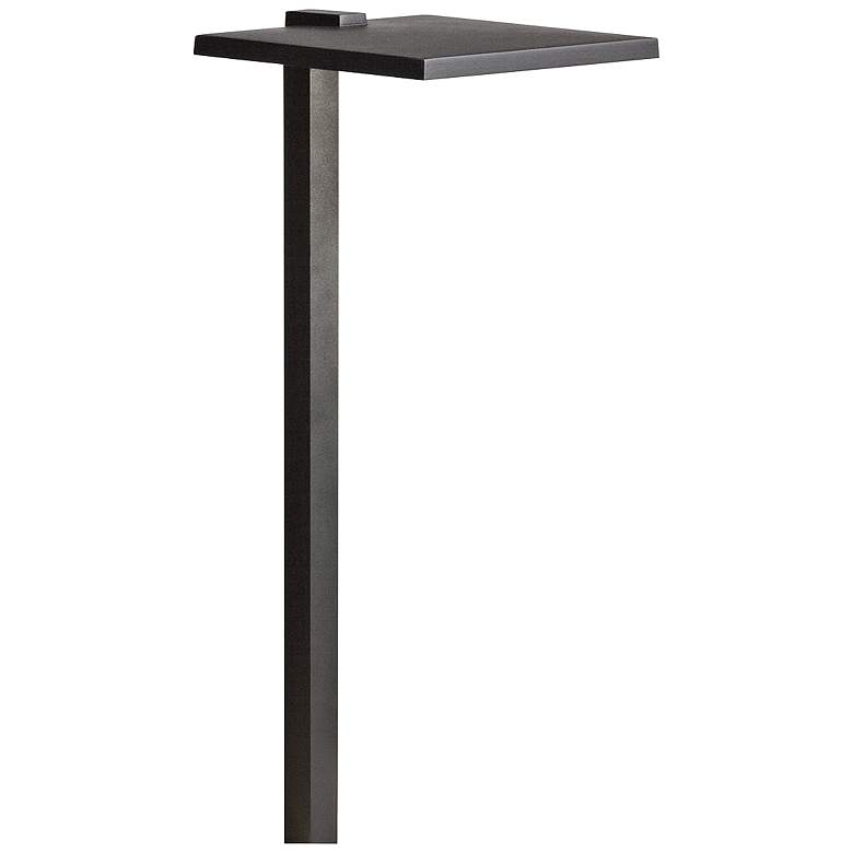 Image 1 Kichler Shallow Shade 8" Wide Black LED Path Light