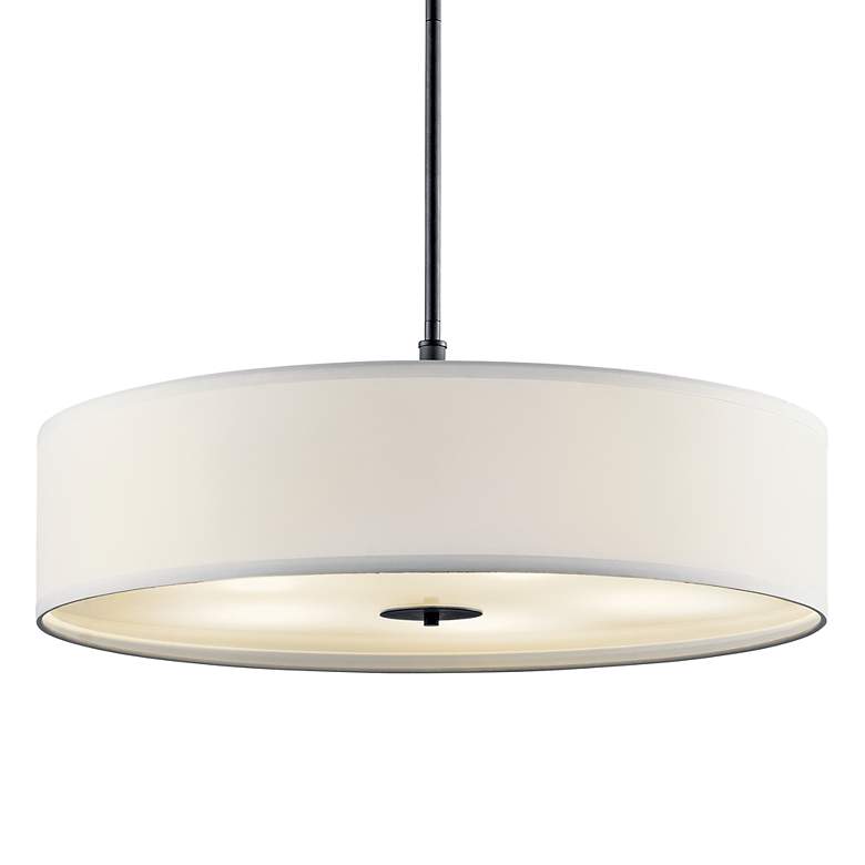 Image 2 Kichler Shattuck 30" Wide Black Drum Shade Pendant Light more views
