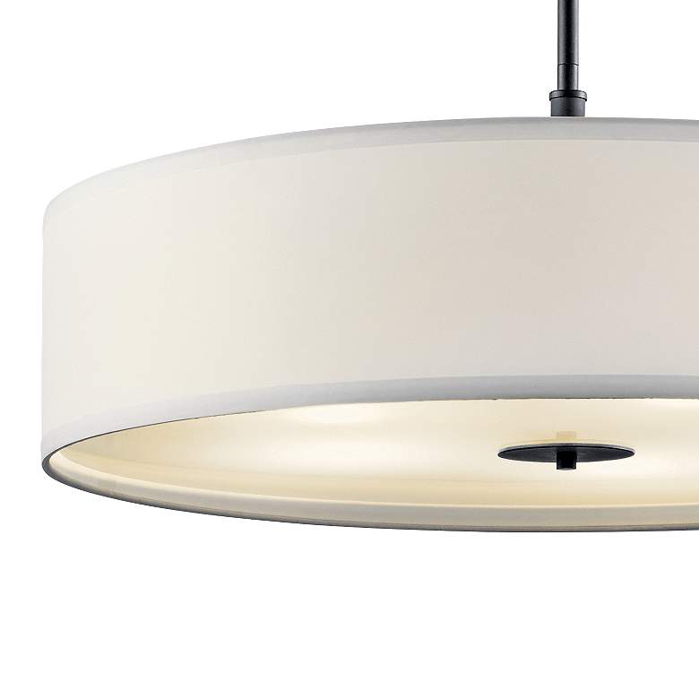 Image 3 Kichler Shattuck 30" Wide Black Drum Shade Pendant Light more views
