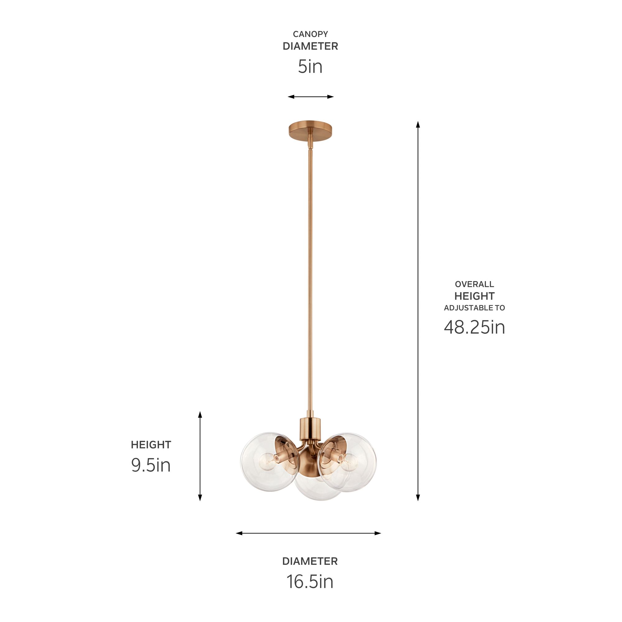 Kichler Silvarious 16 1/2" Champagne Bronze and Clear Glass Chandelier