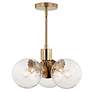 5_Kichler Silvarious 16 1/2" Wide Champagne Bronze 3-Light Chandelier more views