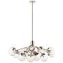 Kichler Silvarious 27" Polished Nickel Clear Glass 12-Light Pendant