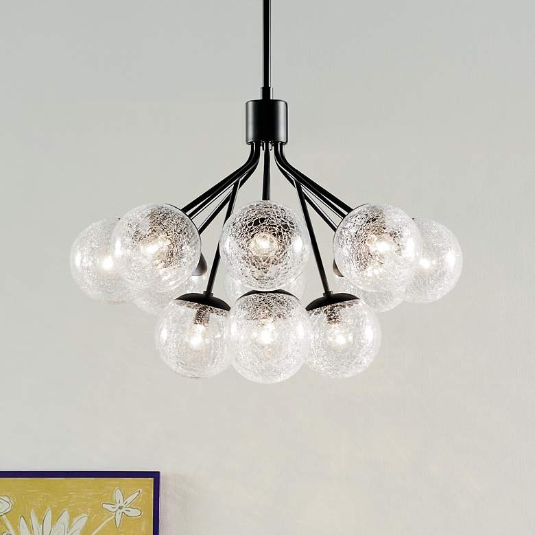 Image 1 Kichler Silvarious 30" Wide Black 12-Light Chandelier