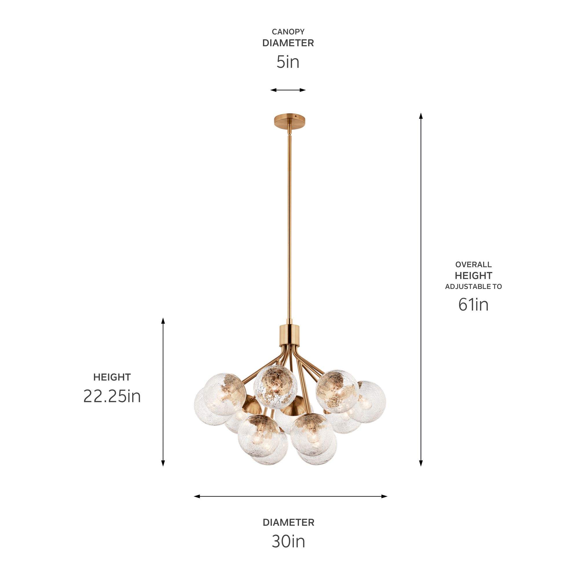 Kichler Silvarious 30"W Champagne Bronze 12-Light Chandelier