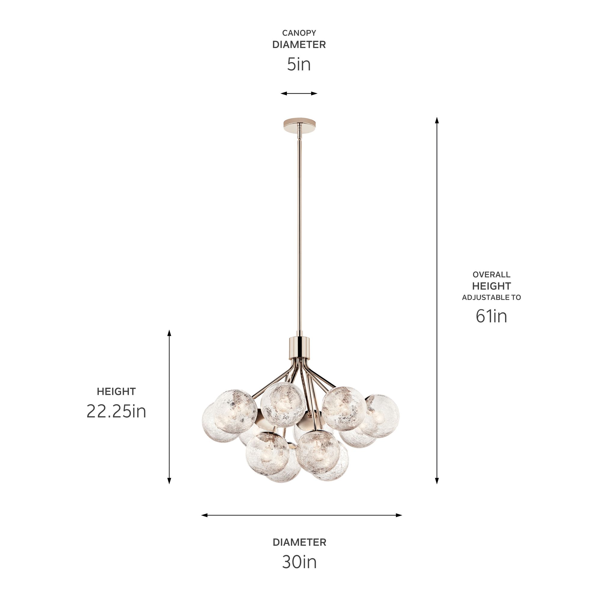 Kichler Silvarious 30"W Polished Nickel 12-Light Chandelier