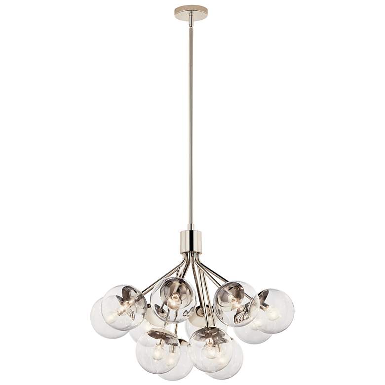 Image 1 Kichler Silvarious 30"W Polished Nickel 12-Light Chandelier