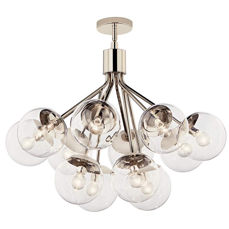 Image 5 Kichler Silvarious 30"W Polished Nickel 12-Light Chandelier more views