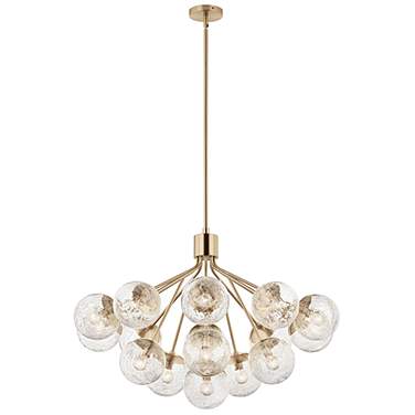 Kichler Silvarious 38"W Champagne Bronze 16-Light Chandelier