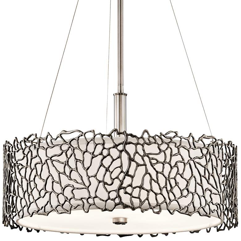 Image 2 Kichler Silver Coral 18 1/4" Wide Classic Pewter Pendant