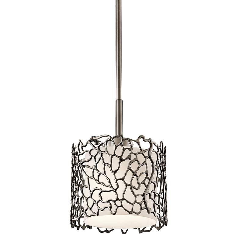 Image 2 Kichler Silver Coral 7 1/4" Wide Classic Pewter Mini Pendant