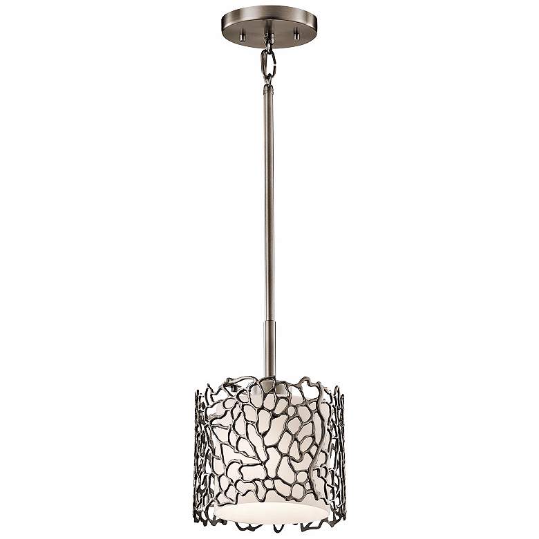 Image 3 Kichler Silver Coral 7 1/4" Wide Classic Pewter Mini Pendant more views