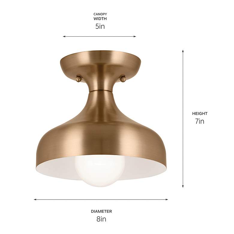 Image 5 Kichler Sisu 8" Wide Champagne Bronze Ceiling Light more views