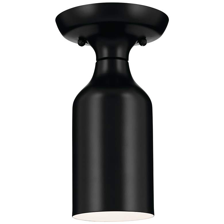 Image 1 Kichler Sisu 9 Inch 1 Light Semi Flush in Black